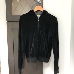 Juicy couture black sweatsuit tracksuit top